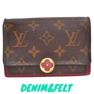 🩷Louis Vuitton Monogram Pink Portefeuille Flore Compact Wallet | PRELOVED!!🤎🌸
